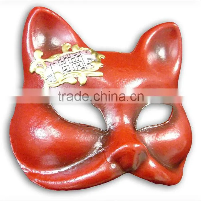 Red Paper Mache Masks Animal