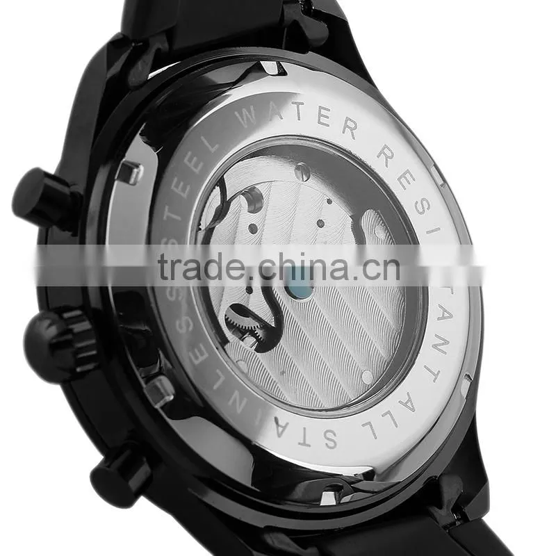 Black Tourbillon Mechanical Watch WM372 Teenage Fahion Watches