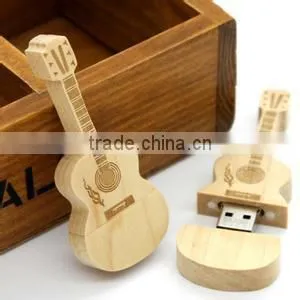 wooden guitar shape usb flash drive , wood usb flash drive 8gb, guirat shape usb flash drive 8gb with custom logo
