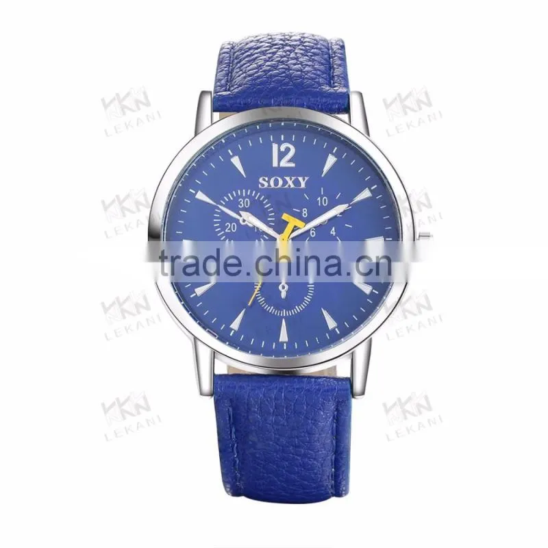 Custom design your own watch, Fashion blue quartz watch