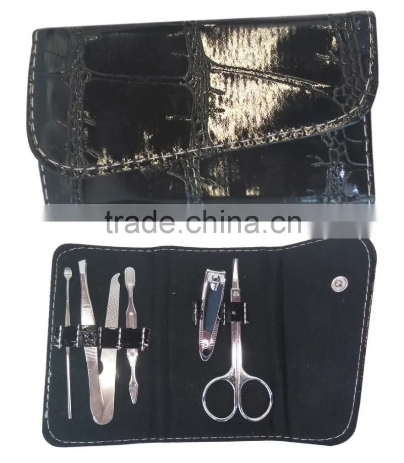 MS1704 new design handbag design personal pedicure manicure set with pvc bag
