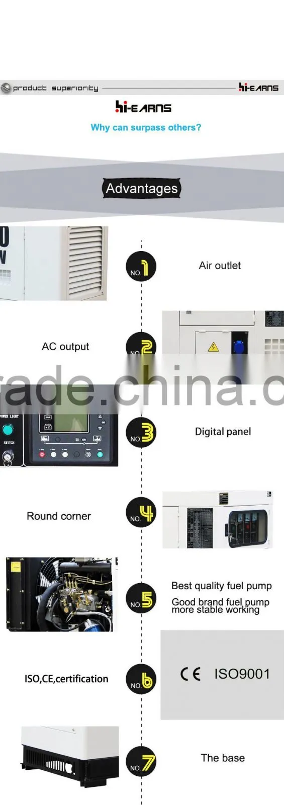 8KW silent single phase portable diesel generator price