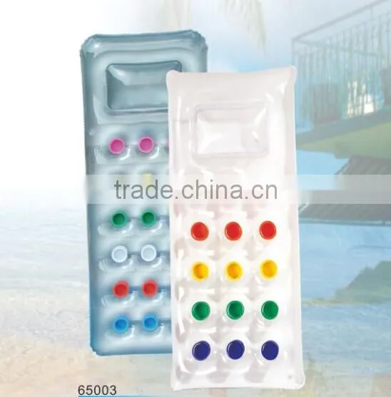 Inflatable beach mattress, colourful pvc beach air mattres for sale