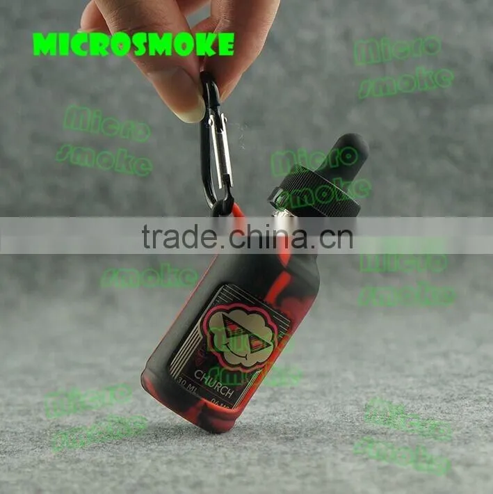 RHS factory price glass 30ml bottle silicone case, silicone rubber skin for 30ml e liquid bottle