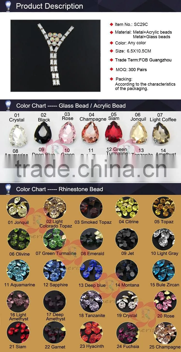 2016 New Design Mini Shoe Beading Ornament For Women Belly Dance Shoe. SC29C