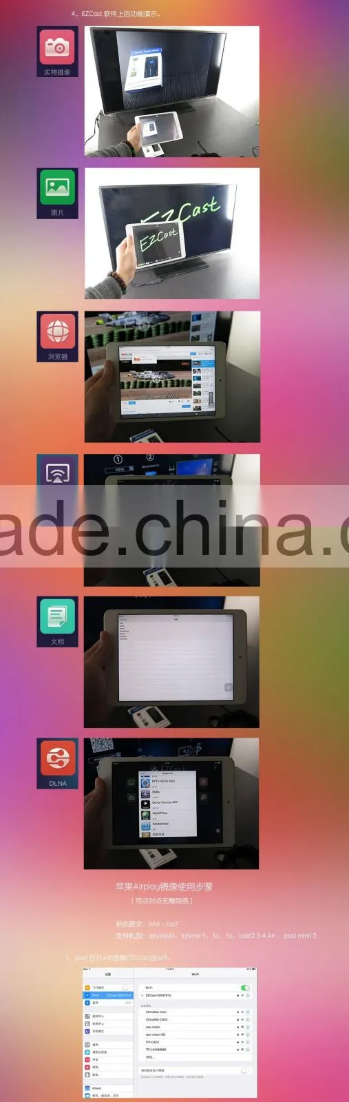 Vensmile V52A EzCast Miracast Dongle TV stick DLNA Miracast Airplay MirrorOP better than chromecast TV stick