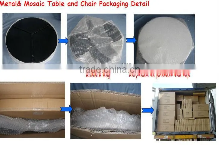Cheap Mosaic outdoor garden chair metal garden chair