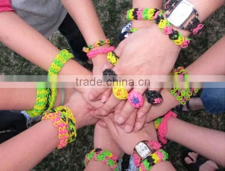 wow! Bulk AAA Quality Ecofriendly Multi Color Rubber Loom Bands Kit for children diy bracelet jewelery