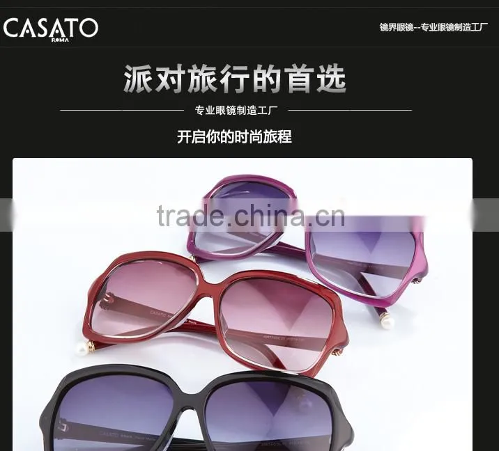 CASATO Oversized UV Polarized Acetate Sunglasses For Women