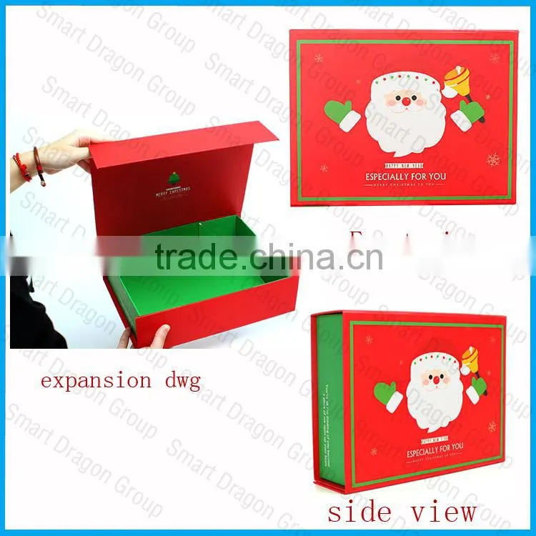 High quality folding cardboard box with bow