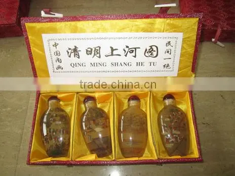 Chinese antique hand painted snuff bottle with painting inside
