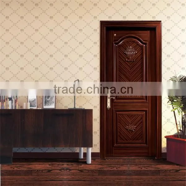 China single swing elegant 100% solid wood Sapele durable front door design