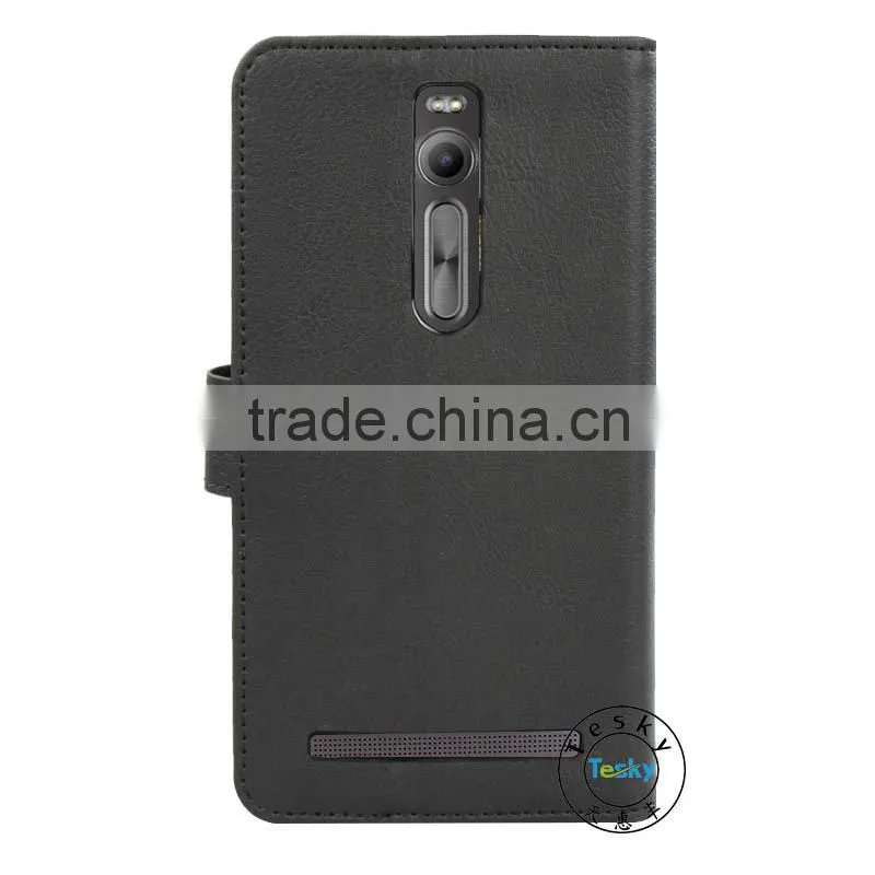 for asus zenfone 2 case wallet pu leather mobile phone case