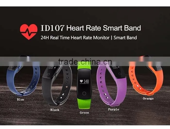 2016 New Smart Wristband ID107 Pedometer Silicon Wristband Fitness Bracelet