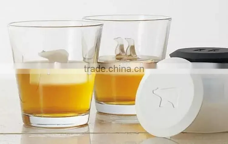 DIY cute penguins& polar ice lattice, silicone ice box.ice maker