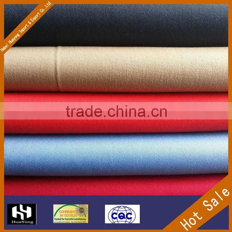 China supplier T/C 65 polyester 35 cotton workwear twill fabric
