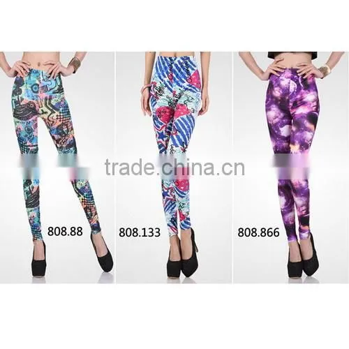milk silk Christmas leggings, Yoga Leggings, pattern leggings, milk silk leggings at stock
