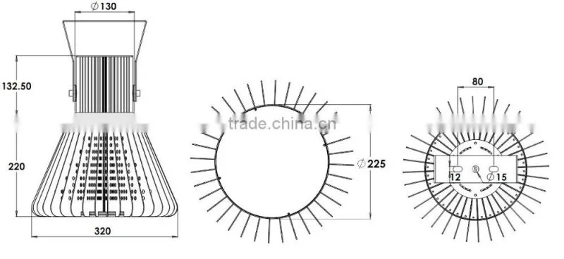 CE ROSH IP65 300W led high bay lights