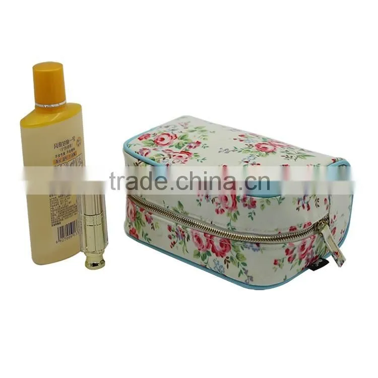 PVC coated canvas make up waterproof cosmetic bag