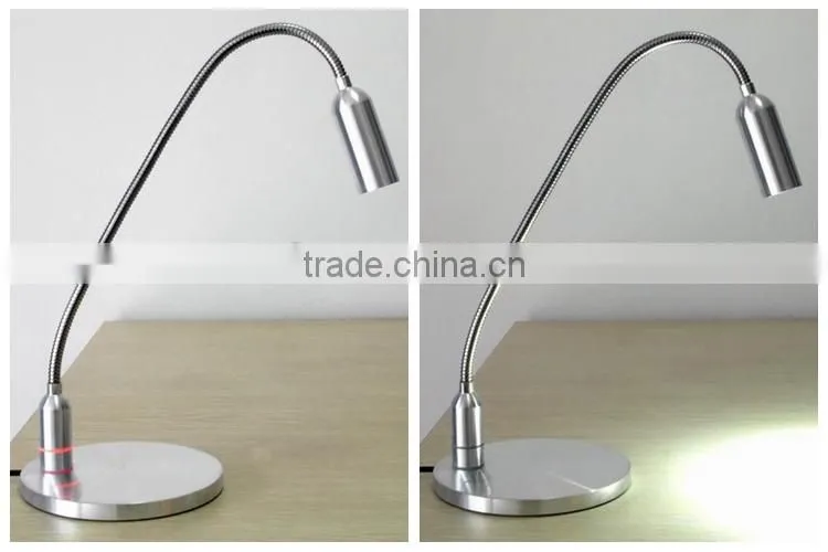 Simple design aluminium led table lamp, led light lamp with touch switch