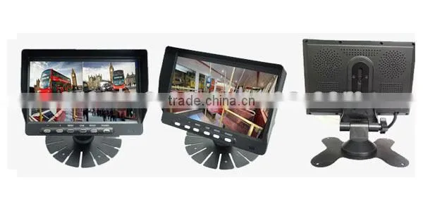 factory best 7inch Digital LCD Rear View Monitor Support 4-CH inputs with Quad Function