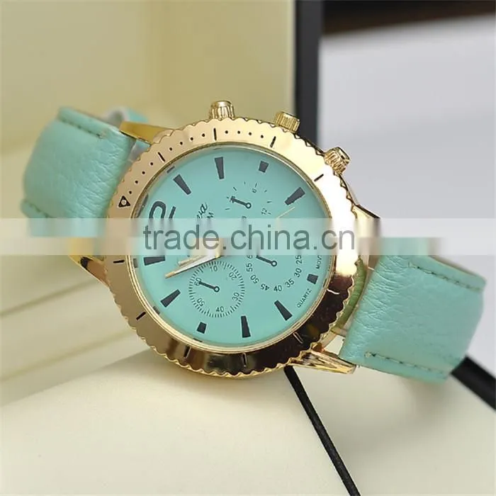 Hot Novelty 2015 Guangdong Men Wrist Watches Women Leather Couple Watches