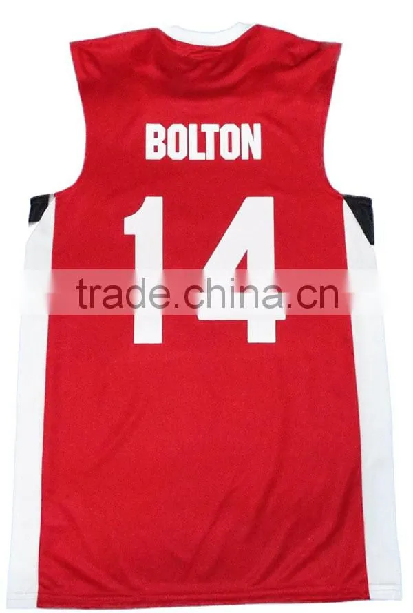 Team Red Basketball Sport Wear china made basketball jersey
