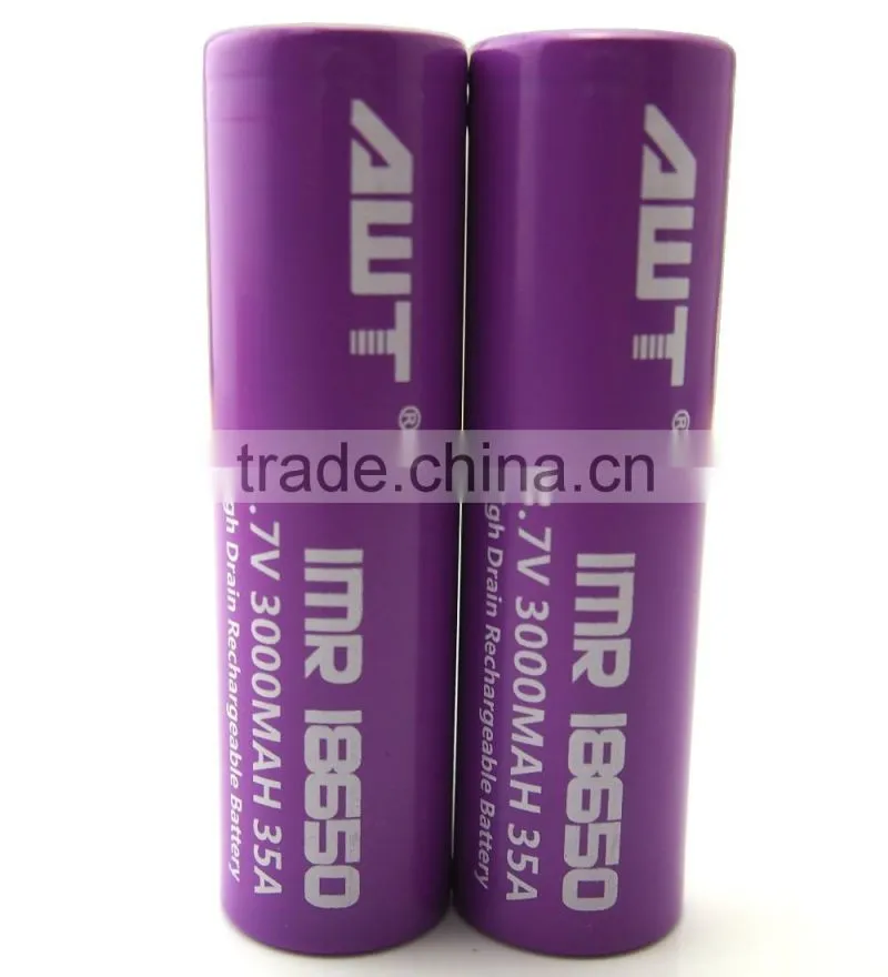 AWT Purple 18650 3000mah 35A Ascension P1 vape mod box mod jsb ecig awt 18650 high drain