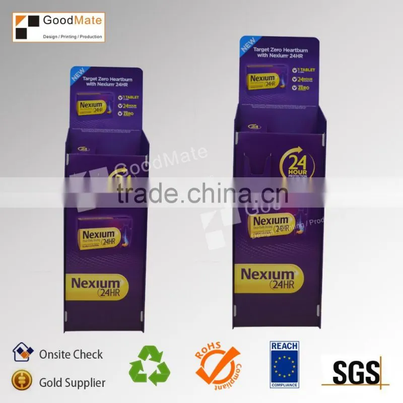 Healthcare product promotion corrugated cardboard displays