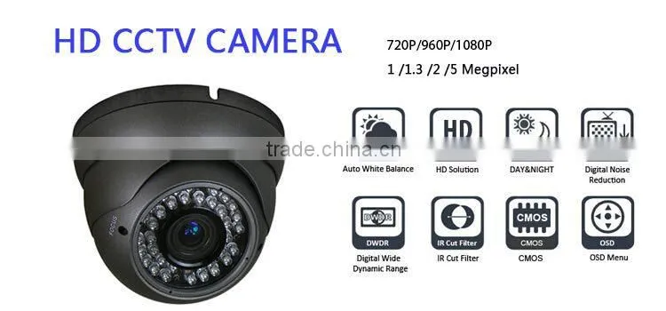 Cheap Price CCTV 1000TVL CMOS/DIS Analog Security Camera Indoor/Outdoor IR Vandal resistance Dome
