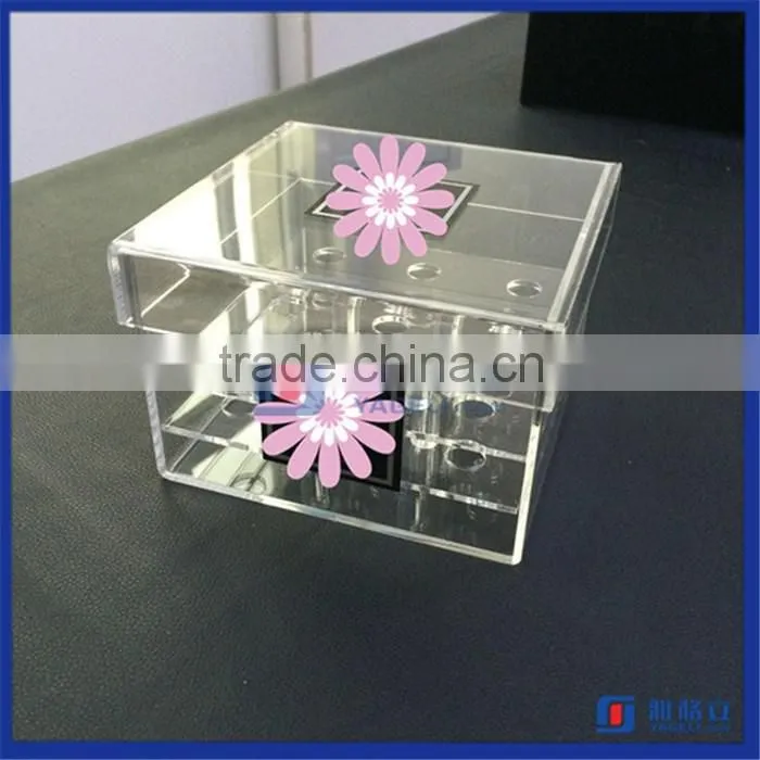 2016 Hot Sale!! China Manufactuer Flower Box Hold 9 Roses Acrylic Box for Fresh Roses