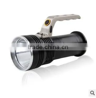 High output rechargeable tactical flashlight