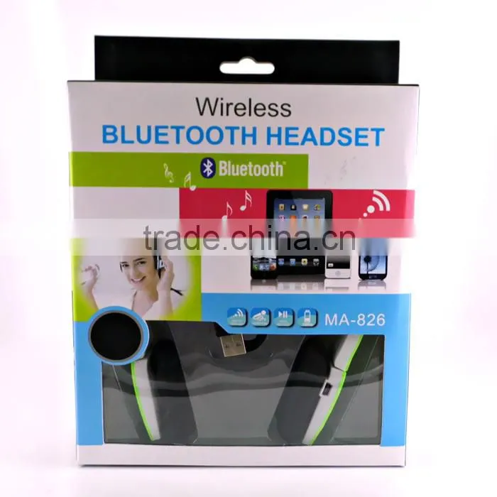 MA-826 New arrival Wireless Bluetooth V 3.0 Bluetooth headphone with built-in Microphone support MP4 bluetooth headset for bicy