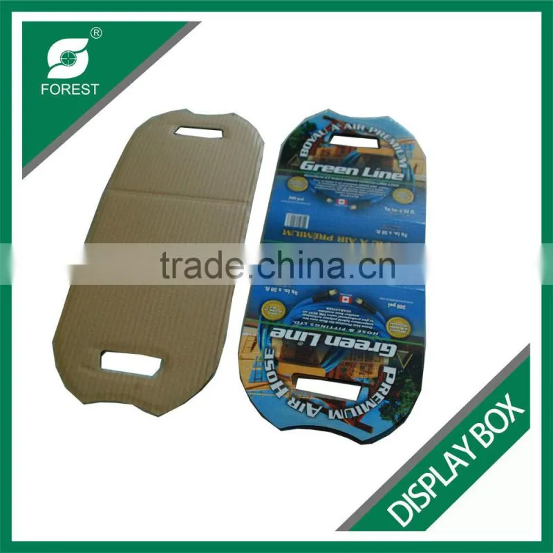 CUSTOM PRINT C FLIUTE CORRUGATED DISPLAY CARTONS PAPERBOARD FLAT SHIPPING CARRIERS WITH HANDLES