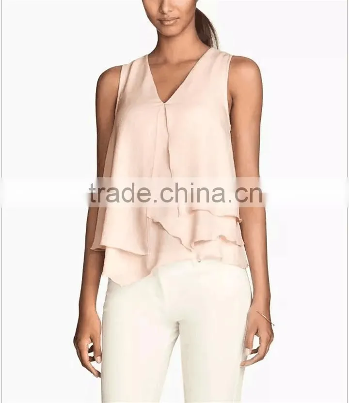 Concise Design Plain color Elegant Design Chiffon Fabric Beach Tunic
