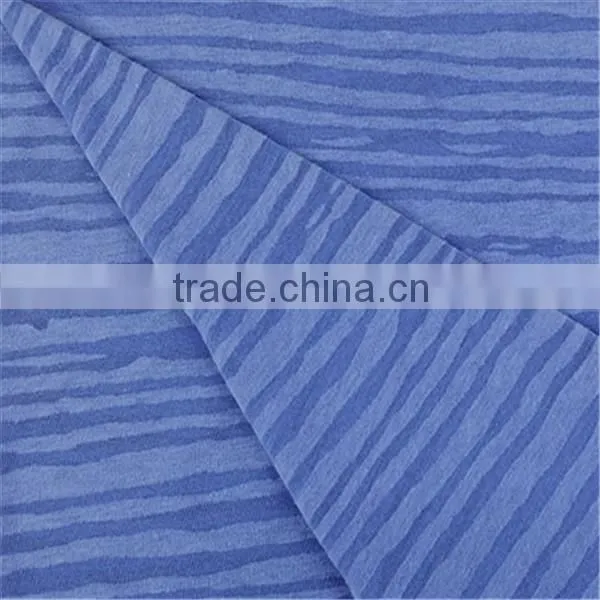 2015Esse Textile knitted fabric T/R striped burnout fabric for clothes