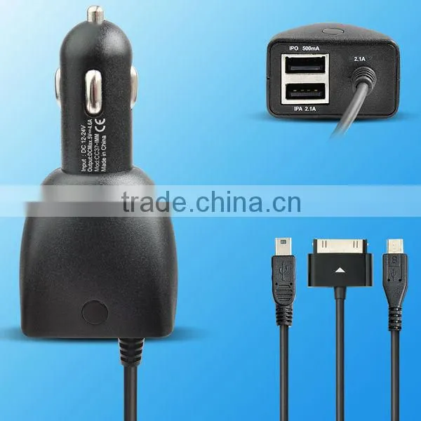 New items !! Electric Type and Mobile Phone Use multi usb ports car charger