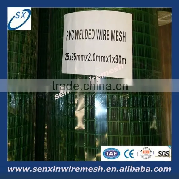 25x25mm PVC coated welded wire mesh for plants protection and garden fence