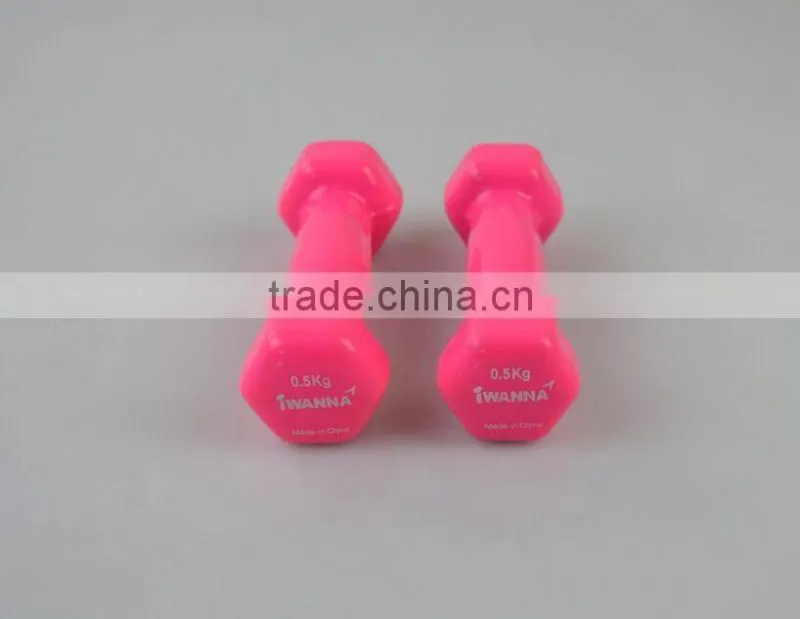 1.5kg 2kg 5kg 10kg color women pvc vinyl dipped dumbbell