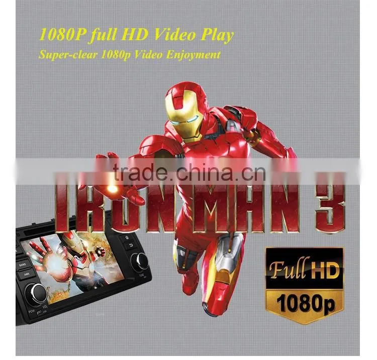 7"Led screen android double din car radio with quad core system