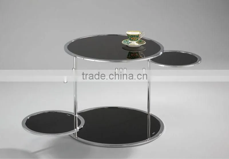 Swivel Glass End Table