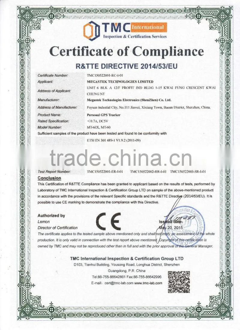 security guard GPS tracking device,MT-60,waterproof