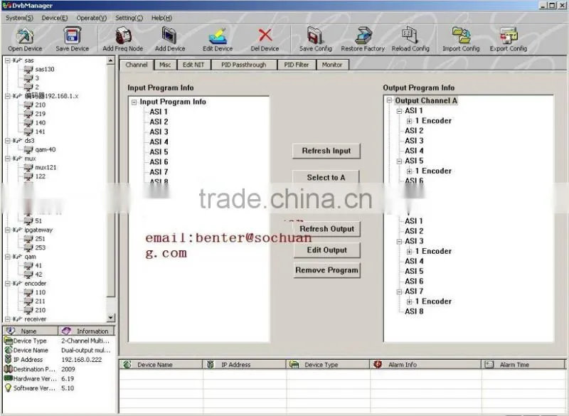 TS Multipexer 2 output MPTS (8 ASI IN,2-separate ASI OUT)