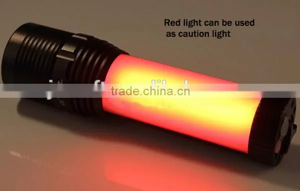 2015 hot sale rechargeable alarm light camping light emergency flashlight