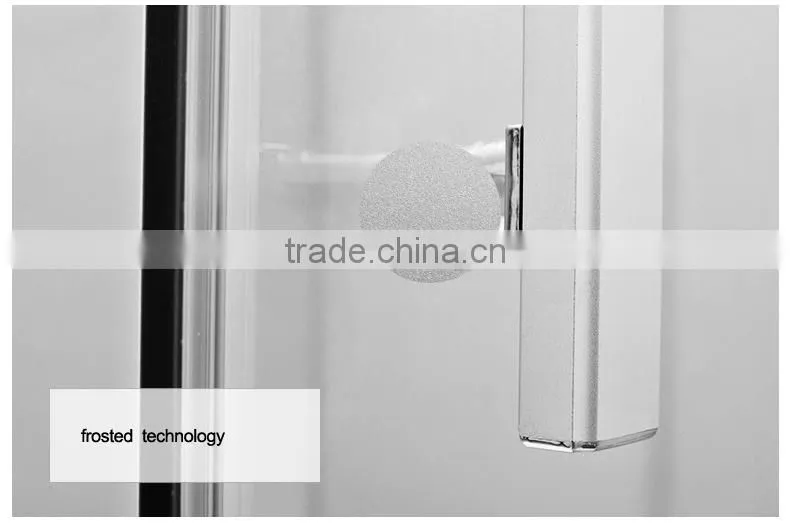 6mm rectangle hinged tempered clear glass shower enclosure frameless for bathroom with CE ANSI IOS AS/NZS 2208 certificates
