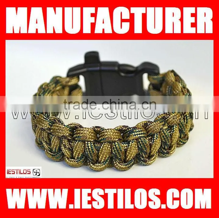 top quality paracord bracelet with whistle buckle