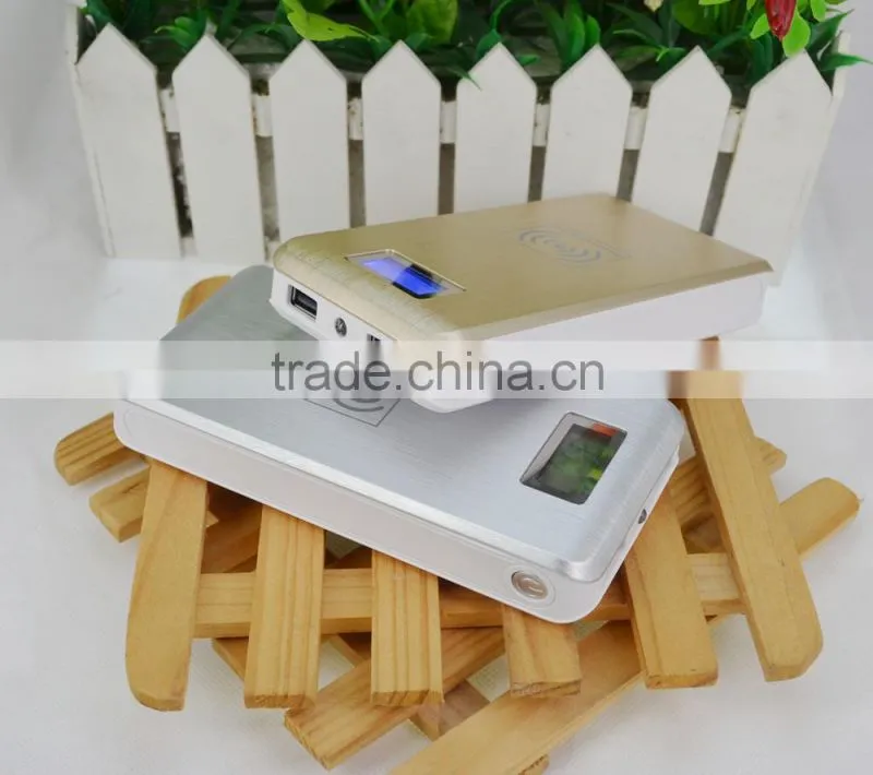 12000mAH 18650 qi wireless charger with LCD power indicator