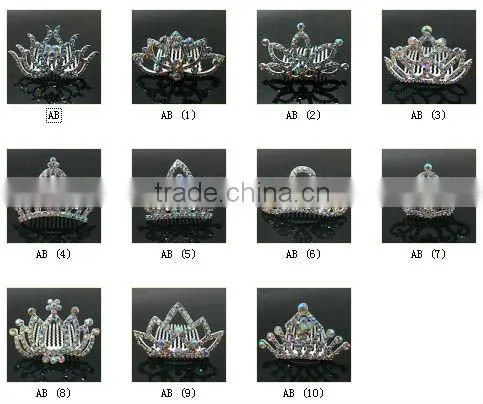 crystal pearl alloy hair combs