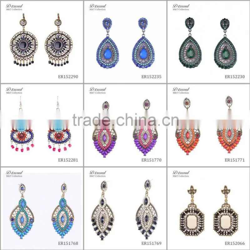 Wholesale Jewelry Promotional Gifts Ethnic Bohemian Native Beaded Dangle Earrings Fancy Bead Drop Earrings