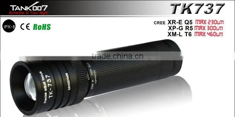 rotary zoom Flashlight TANK007 TK737 R5